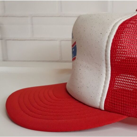 Vintage 80's Northrop US Air Force USA Red White Blue Speedway Snapback Hat Cap - Picture 5 of 12